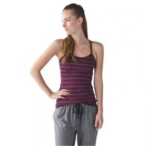 Lululemon Power Y Space Dye Twist Regal Plum Tank Top